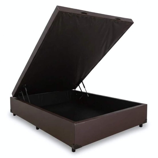 Box Baú Casal Eli Korino Marrom Blindado 138x188x42 - Nature