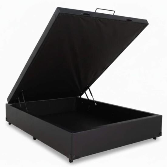 Box Baú Casal Eli Korino Preto Blindado 138x188x42 - Nature