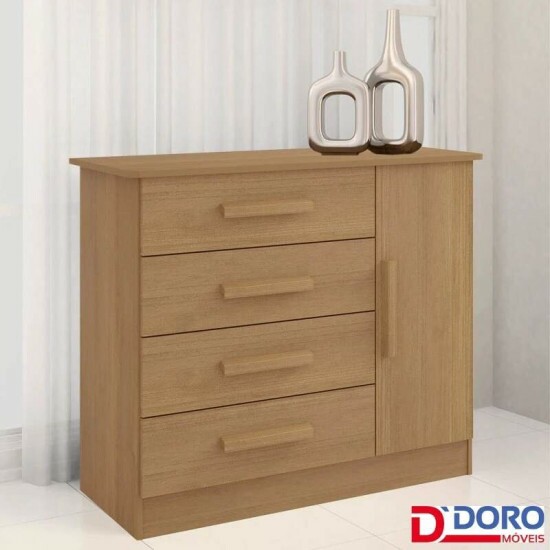 Cômoda Firenze Cinamomo 4 Gavetas e Sapateira Larg. 1.10m - D Doro