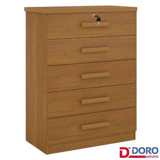 Cômoda Ipanema Cinamomo 5 Gavetas Larg. 0.85m - D Doro
