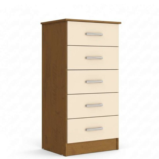 Cômoda Jamile Larg. 0.49m Noce TX Pérola 5 Gavetas San Marino - Black Friday