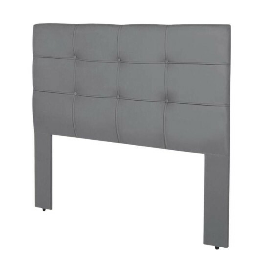 Cabeceira Cama Box Casal 1.40 Eslovênia Veludo Cinza