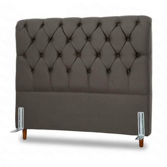 Cabeceira Casal Lavínia Sued Marrom Largura 1.40m